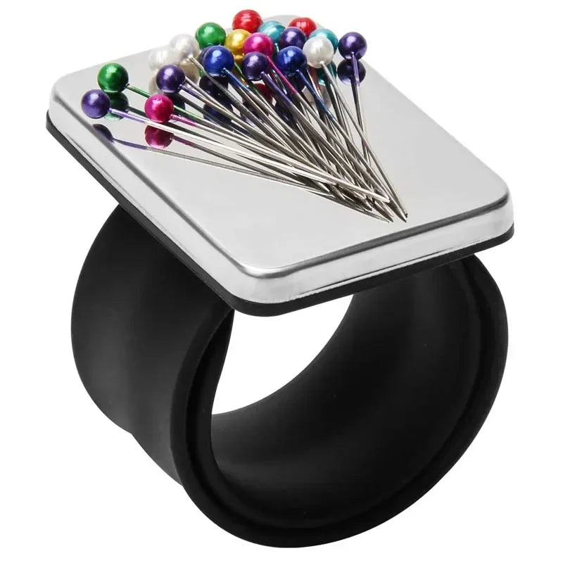 Magnetic Wrist Sewing Pincushion - Silicone Pin Holder Bracelet for Sewing and Crafting