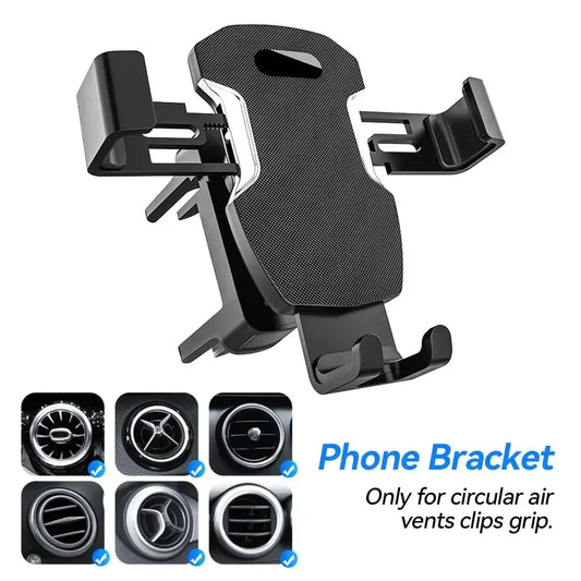 Universal Car Air Vent Phone Holder - 17mm Ball Head Round Clip Mount for Mercedes Benz Vent Outlet