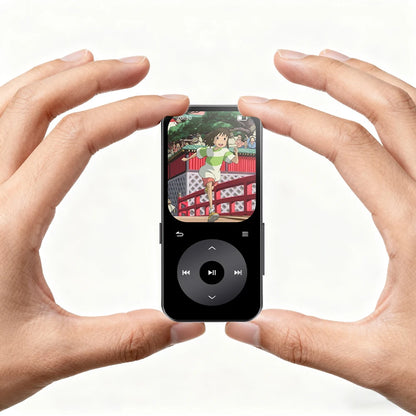 Famue 32GB Mini MP3 Player - Bluetooth HiFi Music Player with 2" IPS Display, Voice Recording for Students, Classroom & Meetings