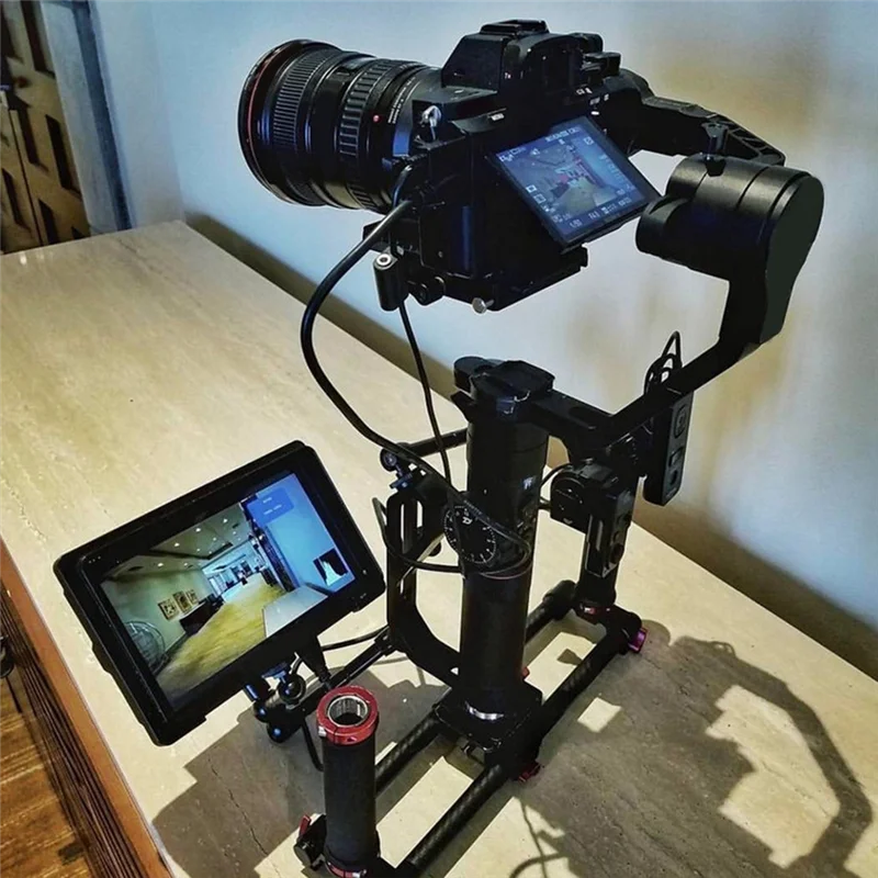 GW-Handle L-Type Camera Mount - Monitor and Microphone Bracket for DJI Ronin S RS 2 RS 3 RS 4 SC and ZHIYUN Gimbals