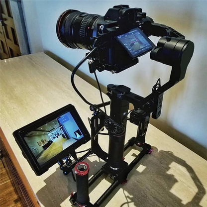 GW-Handle L-Type Camera Mount - Monitor and Microphone Bracket for DJI Ronin S RS 2 RS 3 RS 4 SC and ZHIYUN Gimbals