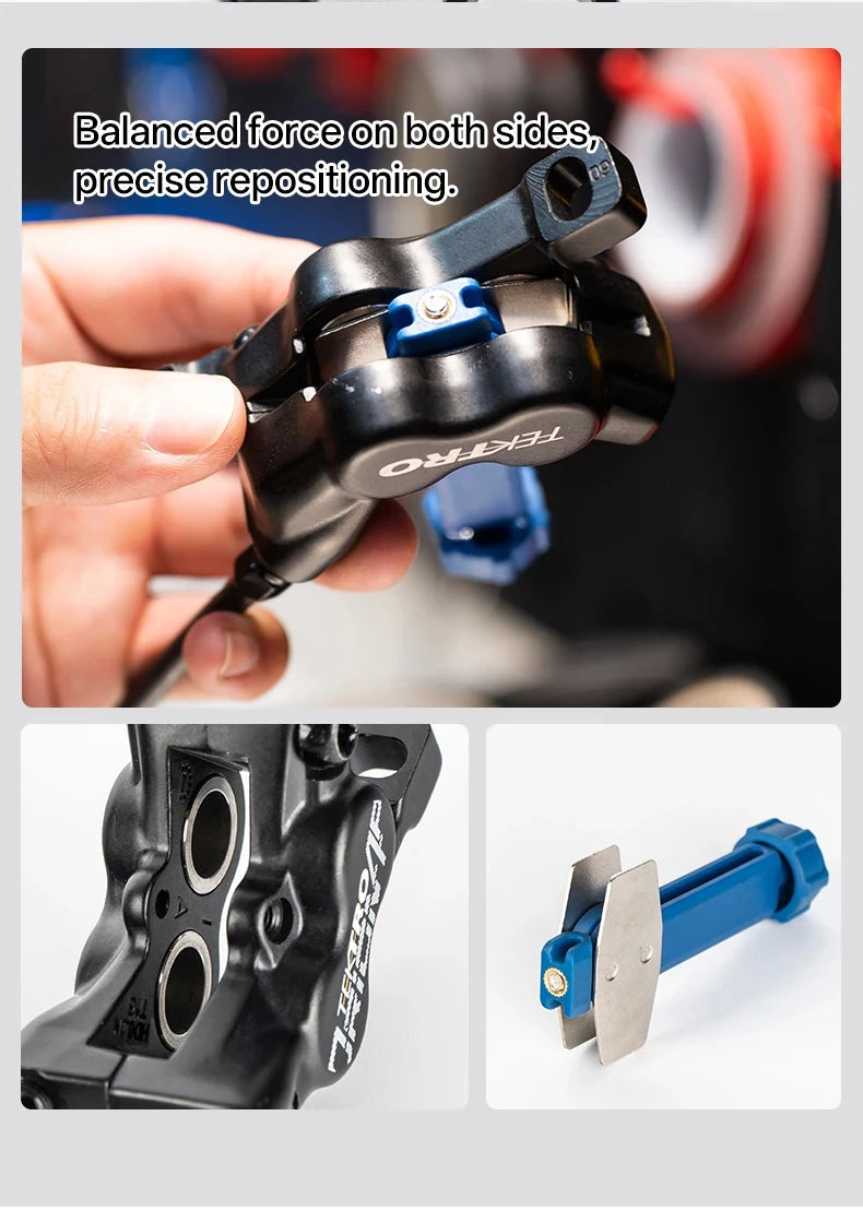 Durable Steel Bike Brake Pad Spreader Tool — 360° Rotatable Hydraulic Disc Caliper Piston Reset & Extension Tool