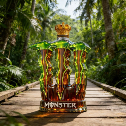 Monster Claw Leg Glass Decanter - Crown Top Whiskey Bottle & Decorative Spirit Dispenser for Home Bar