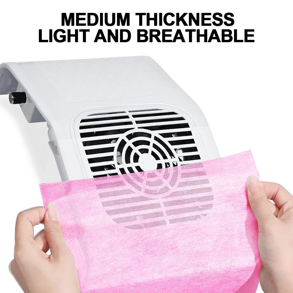 Nail Art Vacuum Dust Collector Filters - 100Pcs Non-Woven Cotton Paper for Manicure Vacuum Cleaners