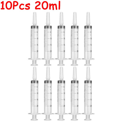 Plastic Measuring Syringe - 20ml, 60ml, and 100ml Needle-Free Liquid, Nutrient, Oil, and Pet Feeding Tool