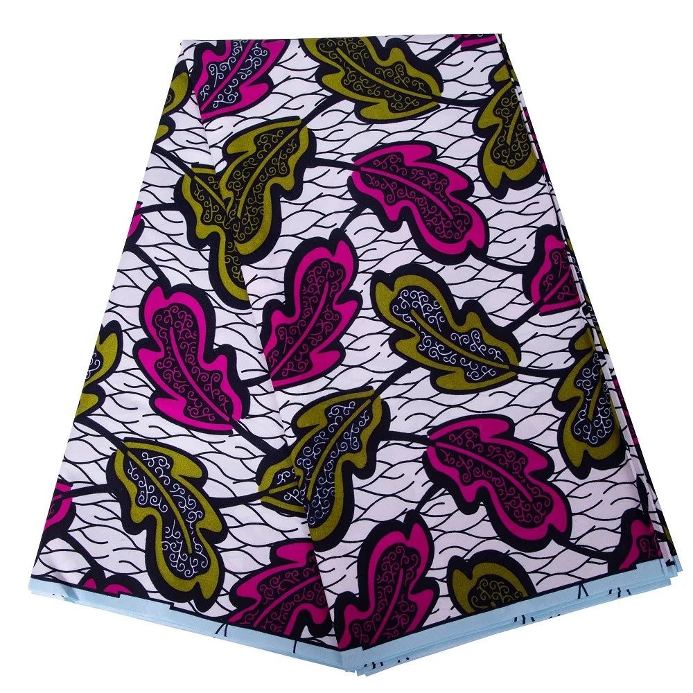 Bintarealwax Ankara Fabric - Wholesale Polyester Sewing Material for Women's Party Dresses FP6390