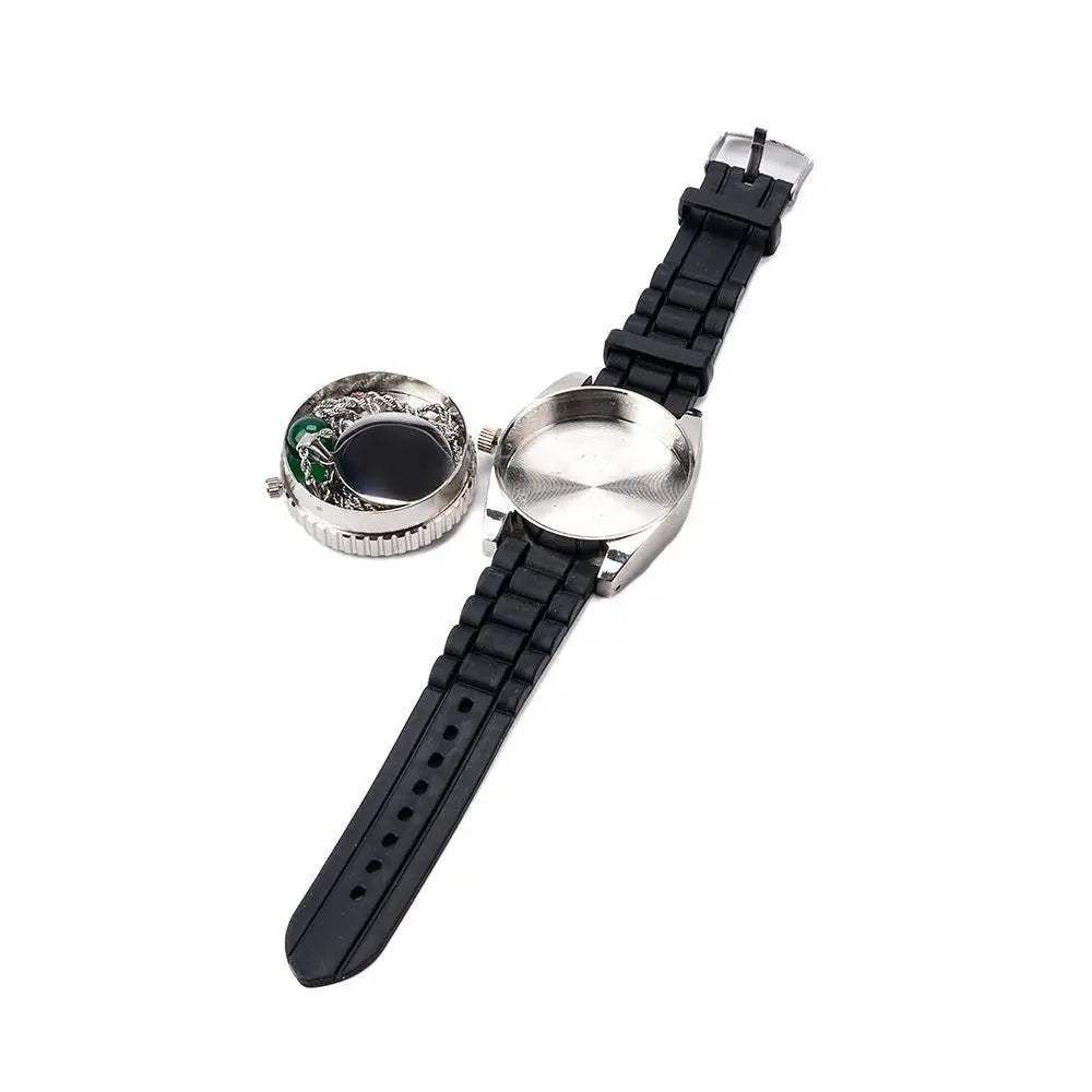 Creative Hidden Safe Watch-Style Box - 2-in-1 Medicine & Jewelry Storage Case