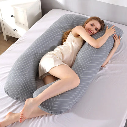 PANGDUBE Pregnancy Pillow 130×70cm – Sleeping, Nursing & Breastfeeding Support Cushion for Women