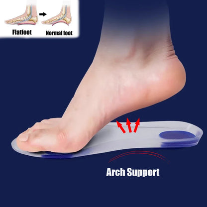 Silicone Gel Medical Insoles – Orthopedic Arch Support for Men & Women, Flat Foot & Plantar Fasciitis Relief Shoe Pads