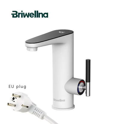 Briwellna Electric Water Heater Faucet - 2-in-1 Basin Tap Tankless Instant Hot Water Geyser 220V for Home Use