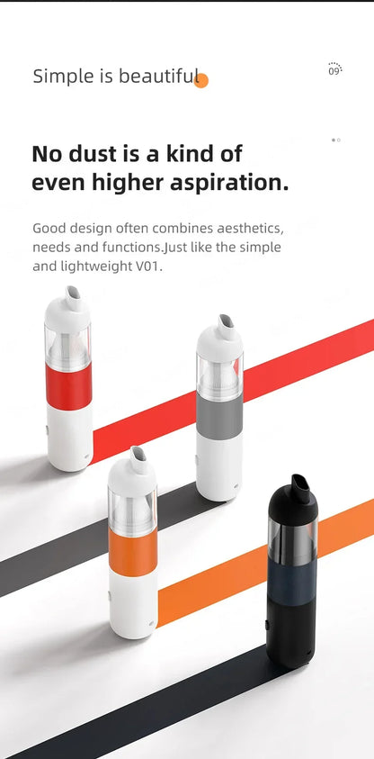 3-in-1 Wireless Car Vacuum Cleaner – Portable Mini Handheld Dust Catcher for Auto Interior Cleaning