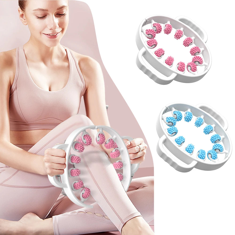 Portable Round Massager Roller – Waist, Abdominal & Leg Clip Tool for Cellulite, Stovepipe & Meridian Massage