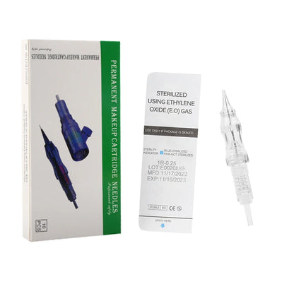 Professional PMU Cartridge Needles – 1R 3R 5R Screw Tips for P300 Rotary Tattoo Machine, Eyebrow & SMP Use