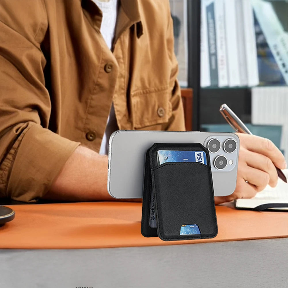 Luxury MagSafe Leather Wallet Case – Magnetic Card Holder for iPhone 16, 15, 14, 13, 12 Pro Max