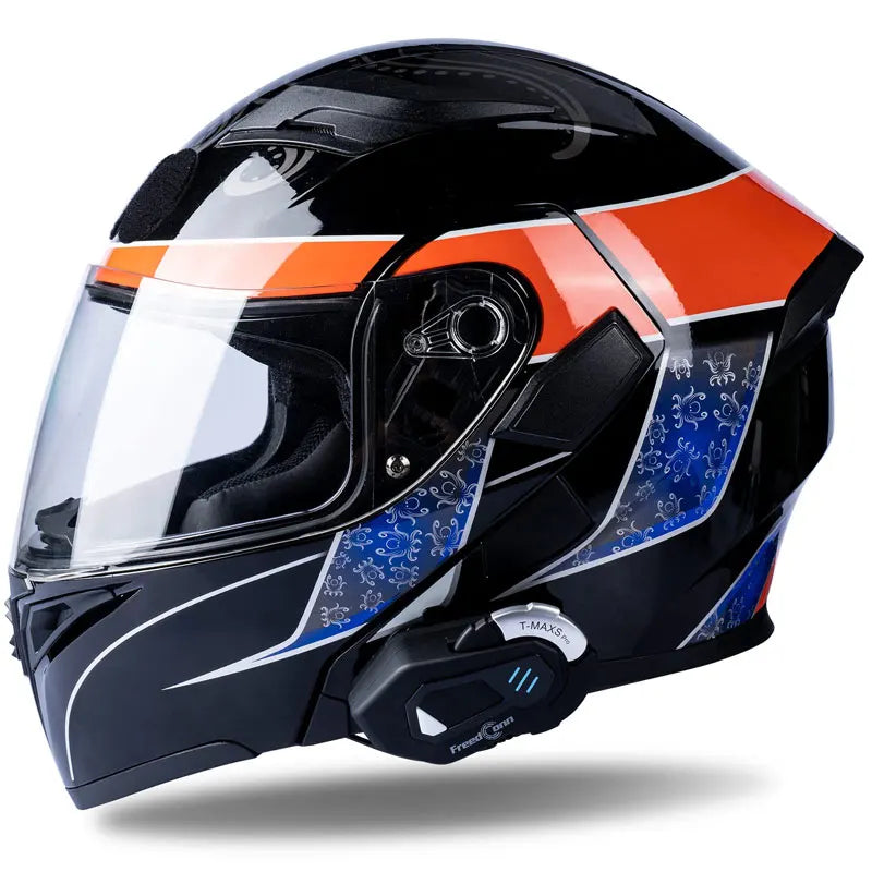 FreedConn Motorcycle Helmet Headset Intercom - Bluetooth Music, FM, Waterproof Moto Helmet Earphones & Intercom System