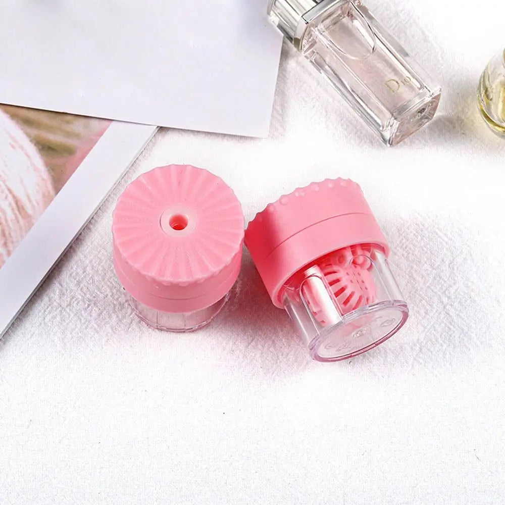 Portable Rotatable Contact Lens Cleaner Case – Manual Cleaning & Storage Container, Plastic Eyewear Accessories Holder for Travel