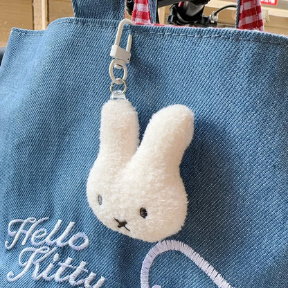 Miffy Rabbit Keychain - Cute Cartoon Pendant for Car, Schoolbag & Backpack Decoration for Men and Women