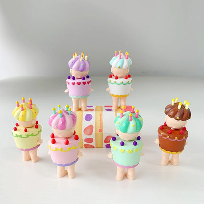 Smiski Hippers Sonny Angel Party Cake Series – Decorative Mini Animal Figures Doll, Blind Box Toy, Fans Gift Collection