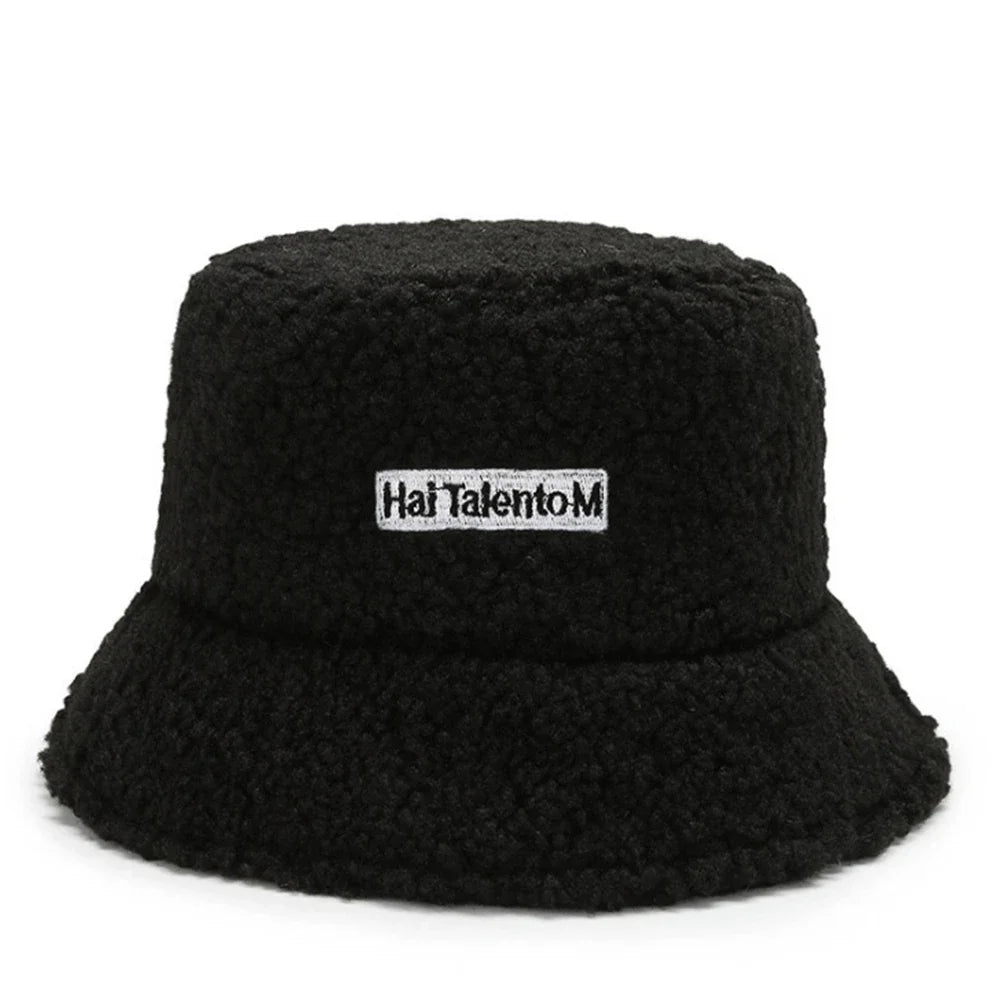 Unisex Winter Fleece Bucket Hat – Warm Cold-Resistant Fashionable Fisherman Cap with Sunshade