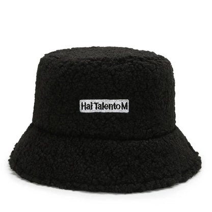 Unisex Winter Fleece Bucket Hat – Warm Cold-Resistant Fashionable Fisherman Cap with Sunshade