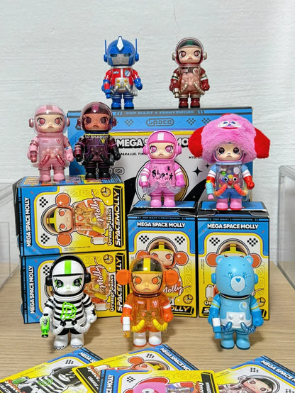 Popmart Mega Space Molly 100% Anniversary Series — 4th Gen Blind Box Collectible Action Figure Toy, Mystery Gift Model