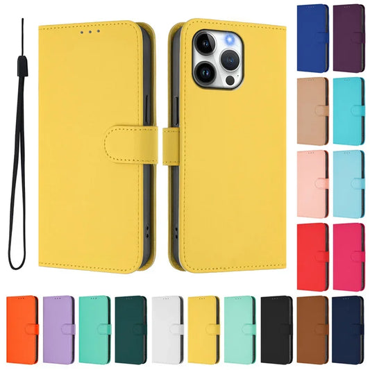 iPhone 16 Series Wallet Leather Flip Case – Protective Cover for 16, 16 Pro, 16 Pro Max & 16 Plus