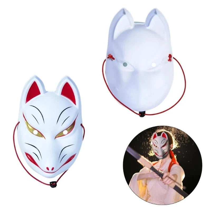 Fox Animal Mask – Full-Face Masquerade & Anime Cosplay Mask for Men and Women, Halloween Parties & Costumes