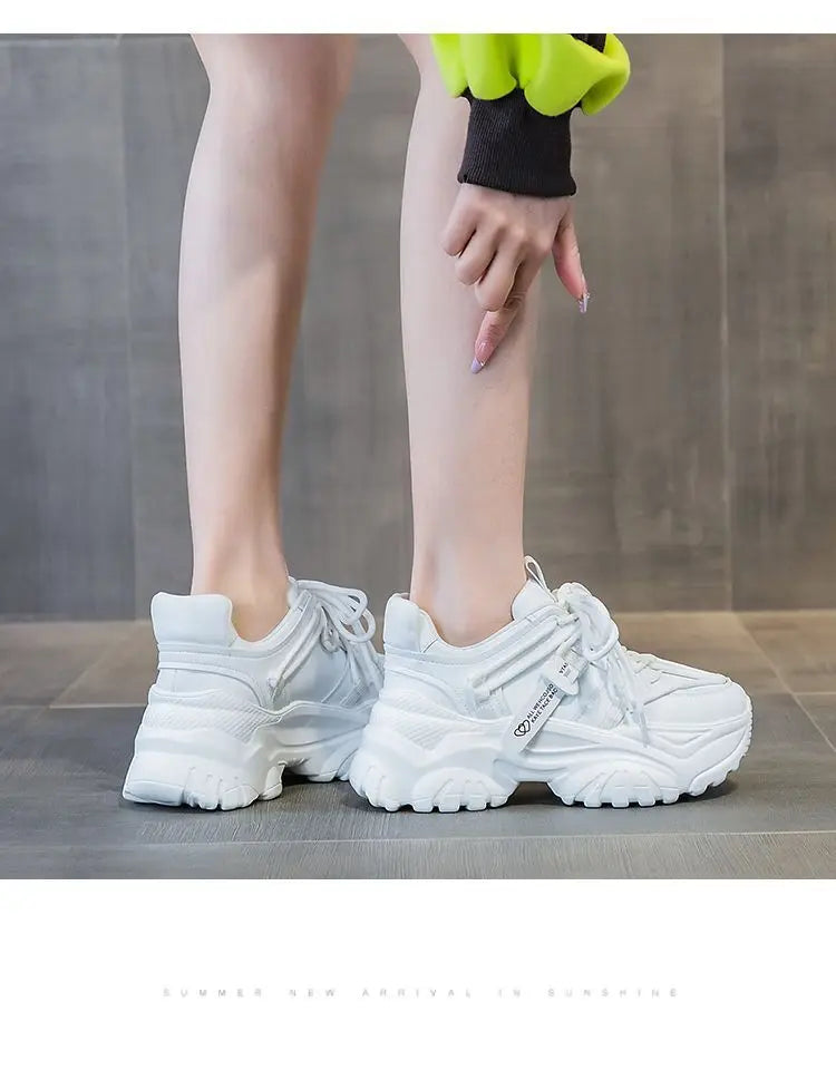 Women's Platform Sneakers - 2024 Spring Fashion Thick Sole Casual Shoes & Tennis Trainers