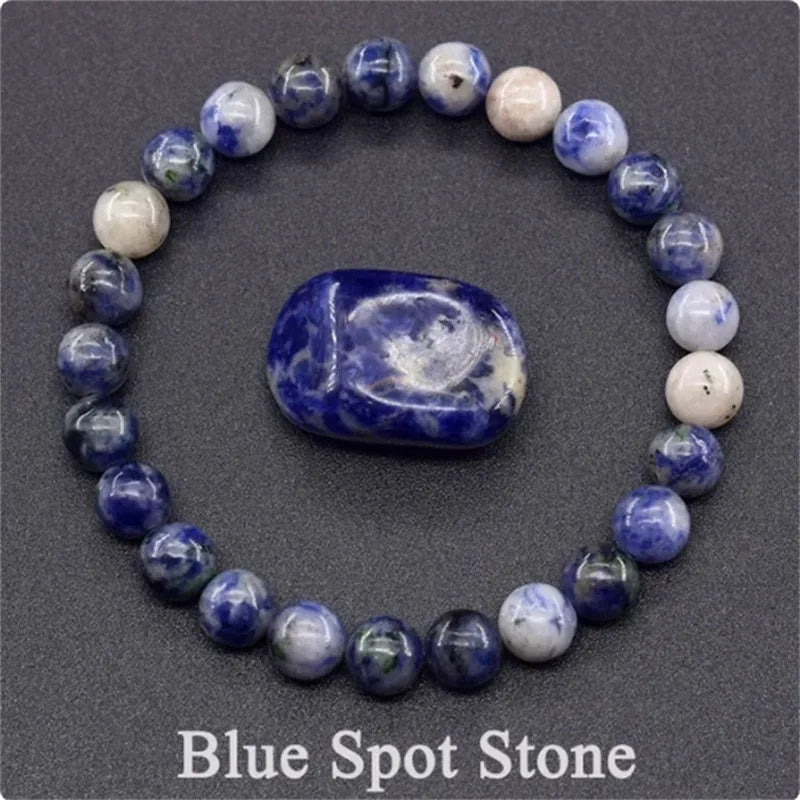 8MM Natural Epidote Zoisite & Lava Stone Bead Bracelet - Tiger Eye & Quartz Jewelry for Women