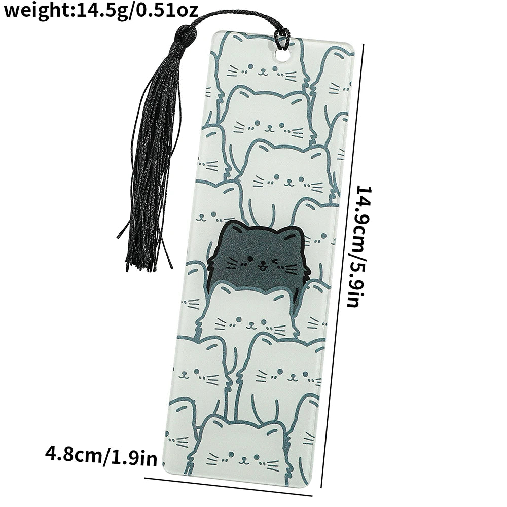 Horror Movie Fan Bookmark — Knife-Shaped Acrylic Bookmark with Tassel for Study & Reading
