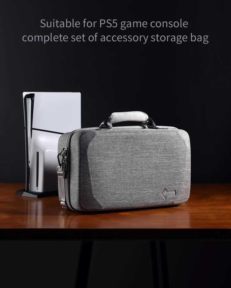 Hard Shell Carrying Case for PS5 – Protective Travel Bag for Console, Base & Accessories