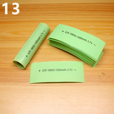 100pcs 18650 Lithium Battery Heat Shrink Wrap PVC Sleeves – Insulation Packaging Film for Battery Protection