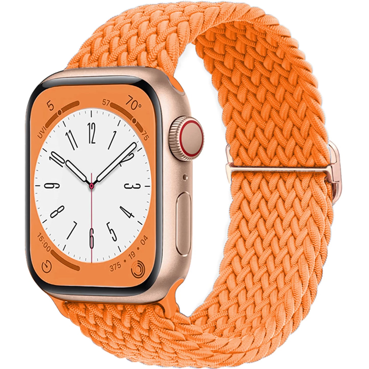 Braided Solo Loop Apple Watch Band – Stretch Nylon Bracelet Strap for Series SE, 6–11 & Ultra 2 (40mm–49mm) Adjustable Correa