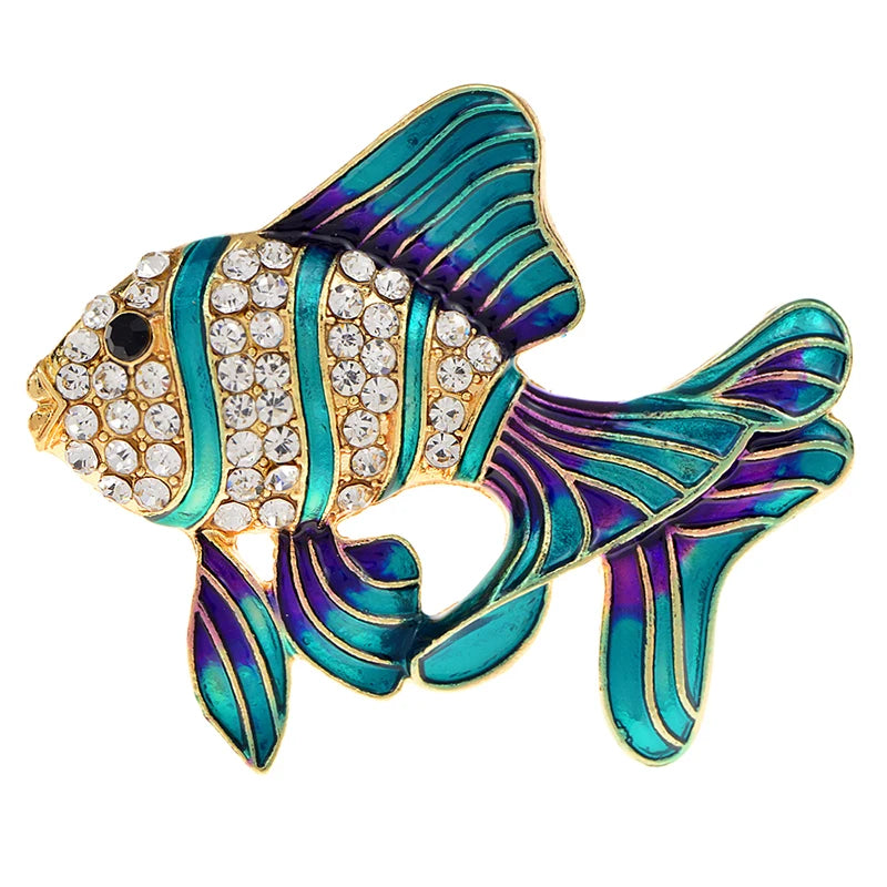 Sapphire Blue Crystal Peacock Brooch - Elegant Rhinestone Animal Pin for Fashion Accessories and Gifts