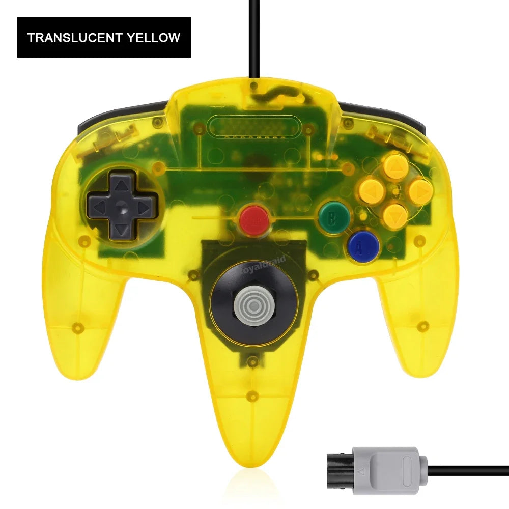Wired Transparent N64 Gamepad Controller – Joystick for Nintendo 64 Console Accessories