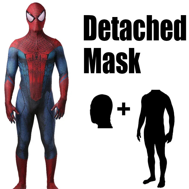 TASM1 Spider-Man Cosplay Bodysuit - Superhero Spandex Zentai Halloween Costume for Adults