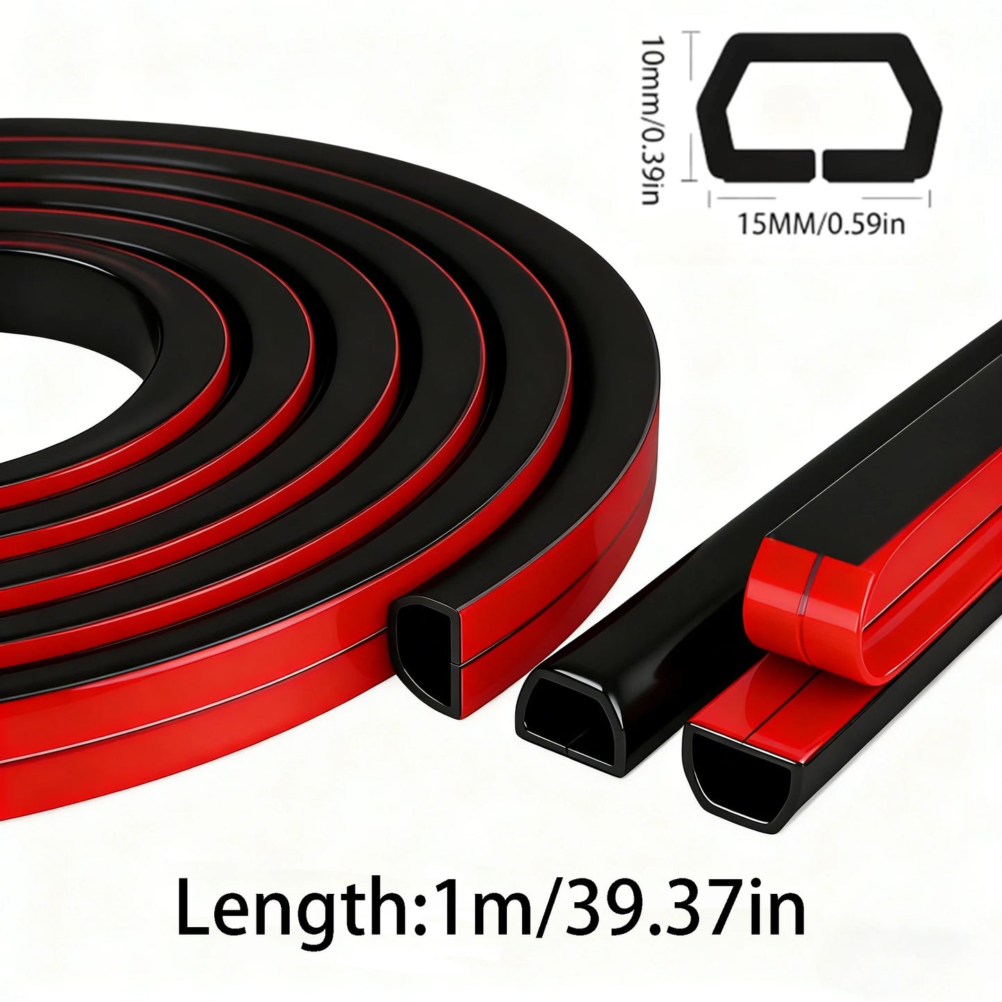 Cable Management Sleeve - 118" Self-Adhesive PVC Cord Hider for Wall & Floor, Insulated Wire Cover