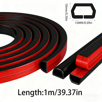 Cable Management Sleeve - 118" Self-Adhesive PVC Cord Hider for Wall & Floor, Insulated Wire Cover