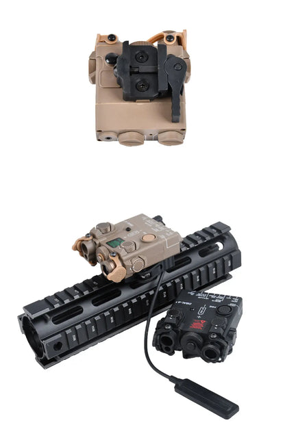 DBAL A2 Tactical Aiming Device – M300/M600 Flashlight, Red/Blue/Green Optics, 20mm Rail Mount Airsoft Accessory