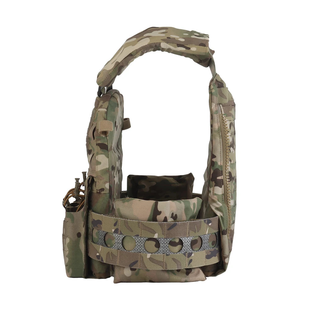 Tactical Vest Ferro Plate Carrier V5 – Military Hunting Airsoft Body Armor with Portable MOLLE System & Triple Magazine Pouch