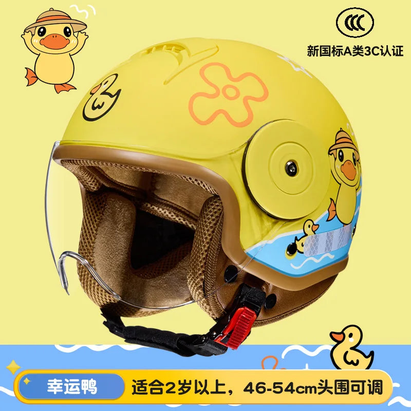 BYB Children's Helmet – 3C Certified National Standard Class A Baby Helmet for All Seasons, Cartoon Electric Vehicle & Motorcycle Safety Helmet
