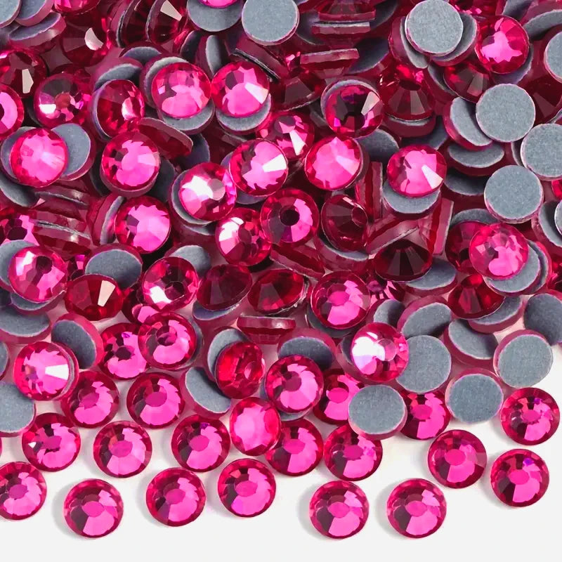 Bobohoo HotFix Crystal Rhinestones SS6-SS30 – Glitter Iron-On Strass Gems for Clothing, Dresses & DIY Crafts