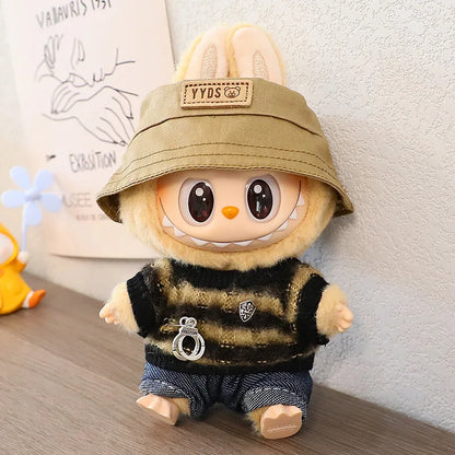 Labubu 15-17cm Blind Box Keychain Doll Outfit – Sweater & Glasses Accessory Set