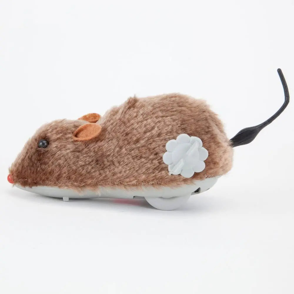 Lifelike Plush Mouse Toy - Funny Running Rat Teaser Toy for Cats, Dogs, and Kids