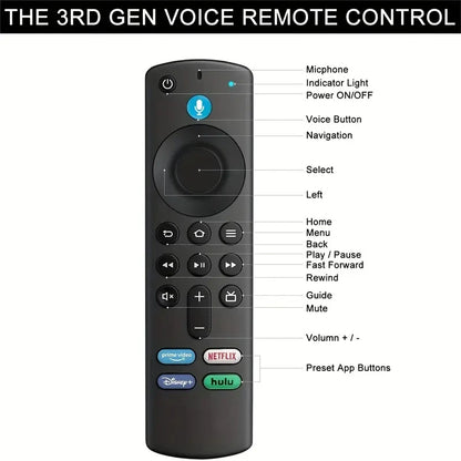 L5B83G Voice Remote for Amazon Fire TV Stick (2nd, 3rd Gen, Lite, 4K, 4K Max), Fire TV Cube & Smart TVs (3rd Gen)