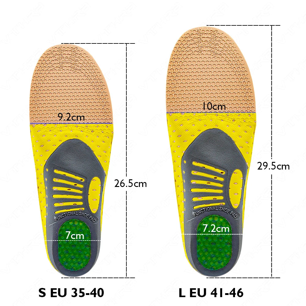 Krolik Orthotic Gel Insoles – Cushion Insert with Arch Support, Foot Pain-Relieving Insoles for Sneaker & Flat Feet, for Men & Women