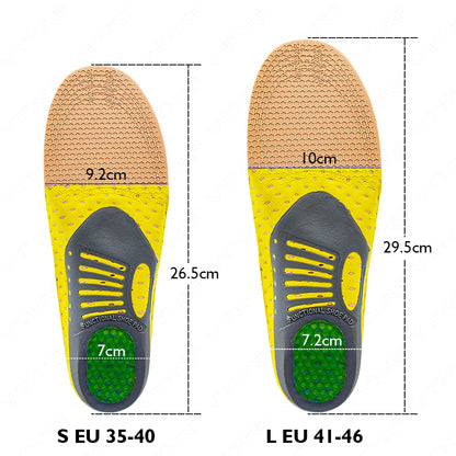 Krolik Orthotic Gel Insoles – Cushion Insert with Arch Support, Foot Pain-Relieving Insoles for Sneaker & Flat Feet, for Men & Women