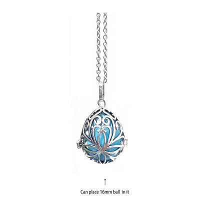 Vintage Mexico Angel Ball Chime Necklace – Antique Locket Aromatherapy Essential Oil Diffuser