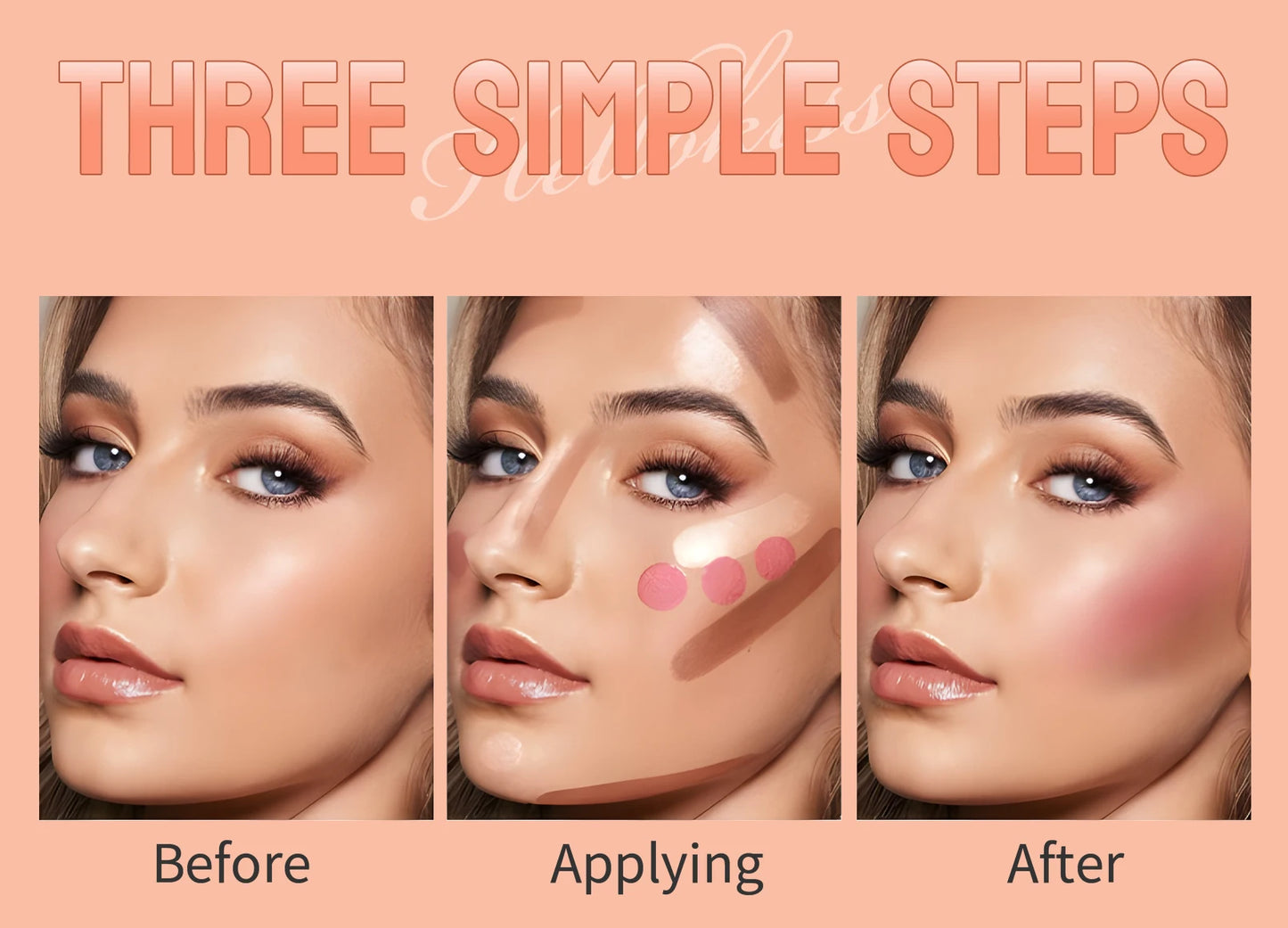 Contour Stick Set – Natural Matte Finish Highlighters & Shadow, Waterproof V-Face Shaping Contour Wand for Face Makeup