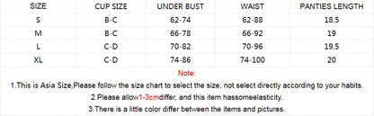 Sexy Lace Floral Lingerie Set for Women — Transparent Bra & Underwear Party Set, Sizes S-XL